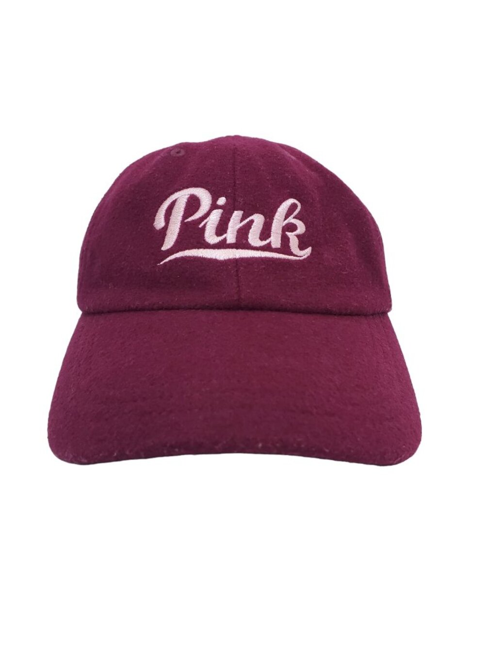 Victoria's Secret PINK Wool Blend Logo Strap Back Cap Hat